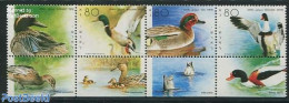 Israel 1989 Ducks 4v [:::], Mint NH, Nature - Birds - Ducks - Ongebruikt (met Tabs)