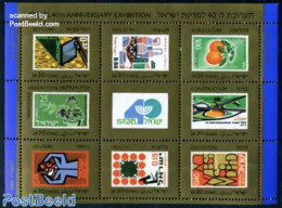 Israel 1988 40 Years Israel Exposition S/s, Mint NH, Philately - Stamps On Stamps - Ongebruikt (met Tabs)