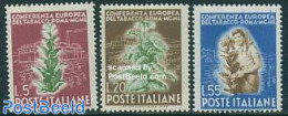 Italy 1950 European Tobacco Conference 3v, Mint NH, Health - History - Nature - Various - Smoking & Tobacco - Europa H.. - Andere & Zonder Classificatie