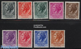 Italy 1953 Definitives 9v, Unused (hinged) - Andere & Zonder Classificatie