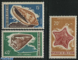 Ivory Coast 1971 Shells 3v, Mint NH, Nature - Shells & Crustaceans - Unused Stamps