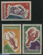 Ivory Coast 1971 Crabs 3v, Mint NH, Nature - Shells & Crustaceans - Crabs And Lobsters - Ungebraucht