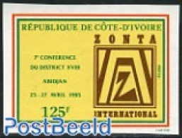Ivory Coast 1985 ZONTA Congress 1v Imperforated, Mint NH - Neufs