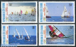 Ivory Coast 1987 Pre Olympic Year, Sailing 4v, Mint NH, Sport - Olympic Games - Sailing - Neufs