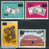 Ivory Coast 1991 Overprints 4v, Mint NH, Various - Money On Stamps - Ungebraucht