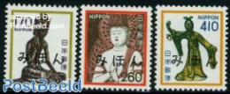 Japan 1981 Definitives 3v SPECIMEN, Mint NH, Art - Sculpture - Unused Stamps