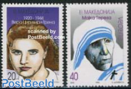North Macedonia 1996 Europa, Famous Women 2v, Mint NH, History - Europa (cept) - Nobel Prize Winners - Women - Nobel Prize Laureates