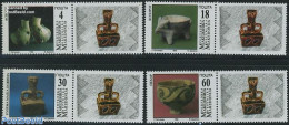 North Macedonia 1998 Archaeology 4v+tabs, Mint NH, History - Archaeology - Art - Art & Antique Objects - Ceramics - Archaeology