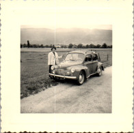 Photographie Photo Vintage Snapshot Amateur Automobile Voiture 4 Chevaux Jura  - Automobile