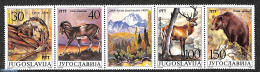 Yugoslavia 1987 Animal Protection 4v+tab [::T::], Mint NH, Nature - Animals (others & Mixed) - Bears - Deer - National.. - Neufs