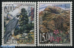Yugoslavia 1999 Europa, National Parks 2v, Mint NH, History - Nature - Europa (cept) - Birds - Birds Of Prey - Flowers.. - Nuovi