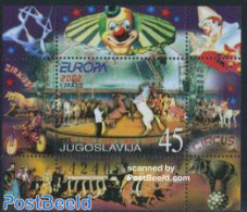 Yugoslavia 2002 Europa, Circus S/s, Mint NH, History - Nature - Performance Art - Sport - Europa (cept) - Elephants - .. - Unused Stamps
