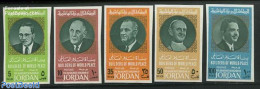 Jordan 1967 20th Centrury Persons 5v Imperforated, Mint NH, History - Religion - Politicians - Pope - Päpste