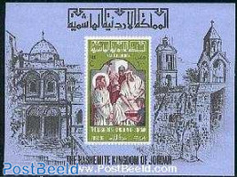 Jordan 1966 Crusifixion Of Christ S/s, Mint NH, Religion - Religion - Giordania