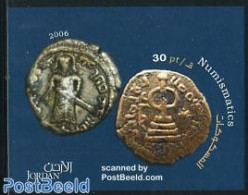 Jordan 2006 Antique Coins S/s, Mint NH, Various - Money On Stamps - Munten
