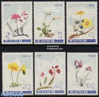 Korea, North 1974 Mountain Flowers 6v, Mint NH, Nature - Flowers & Plants - Corea Del Nord