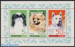 Korea, North 1977 Dogs 3v M/s, Mint NH, Nature - Dogs - Korea (Nord-)