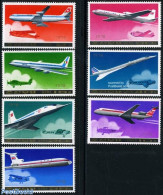 Korea, North 1978 Civil Aviation 7v, Mint NH, Transport - Concorde - Aircraft & Aviation - Concorde