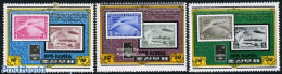 Korea, North 1980 Int. Stamp Fair Essen 3v, Mint NH, Transport - Stamps On Stamps - Ships And Boats - Zeppelins - Briefmarken Auf Briefmarken