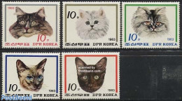 Korea, North 1983 Cats 5v, Mint NH, Nature - Cats - Korea, North