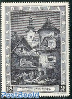 Croatia 1943 Zagreb Philatelic Exposition 1v, Mint NH, Religion - Churches, Temples, Mosques, Synagogues - Cloisters &.. - Eglises Et Cathédrales