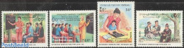 Laos 1990 Int Alphabetisation Year 4v, Mint NH, Science - Education - Laos