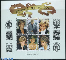 Lesotho 1998 Death Of Diana 6v M/s, Mint NH, History - Charles & Diana - Kings & Queens (Royalty) - Familles Royales