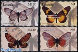 Lesotho 2004 Butterflies 4v, Acraea Rabbaiae 4v, Mint NH, Nature - Butterflies - Lesotho (1966-...)