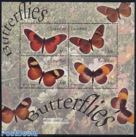 Lesotho 2004 Butterflies 4v M/s, Bematistes, Mint NH, Nature - Butterflies - Lesotho (1966-...)