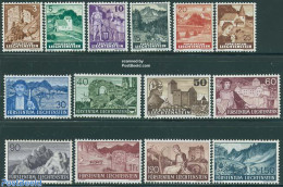 Liechtenstein 1937 Definitives 14v, Mint NH, History - Performance Art - Knights - Music - Art - Castles & Fortificati.. - Unused Stamps
