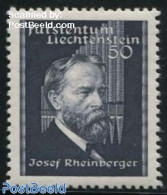 Liechtenstein 1938 J. Rheinberger 1v, Mint NH, Performance Art - Music - Ungebraucht