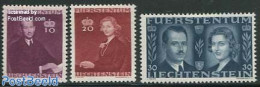 Liechtenstein 1943 Royal Wedding 3v, Mint NH, History - Kings & Queens (Royalty) - Neufs