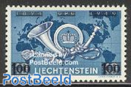 Liechtenstein 1950 UPU Overprint 1v, Mint NH, Various - U.P.U. - Maps - Ungebraucht