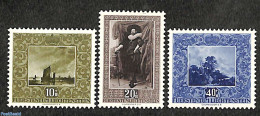 Liechtenstein 1951 Paintings 3v, Mint NH, History - Transport - Netherlands & Dutch - Ships And Boats - Art - Paintings - Unused Stamps