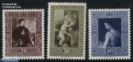 Liechtenstein 1952 Paintings 3v, Mint NH, Art - Paintings - Unused Stamps