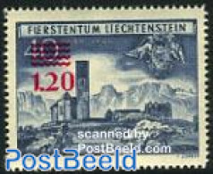 Liechtenstein 1952 Overprint 1v, Mint NH - Ongebruikt