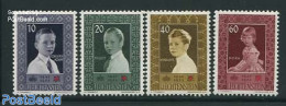 Liechtenstein 1955 Red Cross 4v, Mint NH, Health - History - Red Cross - Kings & Queens (Royalty) - Nuevos