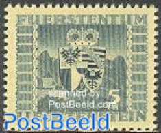 Liechtenstein 1945 Definitive, Nat. Arm 1v, Mint NH, History - Coat Of Arms - Neufs