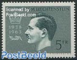 Liechtenstein 1963 Silver Jubilee 1v, Mint NH, History - Kings & Queens (Royalty) - Nuovi