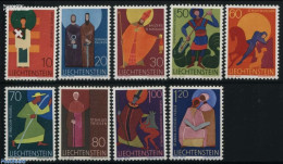 Liechtenstein 1967 Definitives, Religion 9v, Mint NH, Religion - Religion - Saint Nicholas - Nuevos