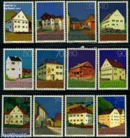 Liechtenstein 1978 Definitives, Architecture 12v, Mint NH, Art - Architecture - Nuovi