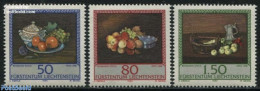 Liechtenstein 1990 Paintings 3v, Mint NH, Nature - Fruit - Art - Paintings - Unused Stamps