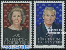 Liechtenstein 1991 Definitives 2v, Mint NH, History - Kings & Queens (Royalty) - Neufs