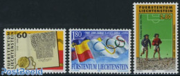 Liechtenstein 1994 Mixed Issue 3v, Mint NH, History - Sport - History - Football - Olympic Games - Nuevos