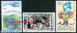 Liechtenstein 1995 Mixed Issue 3v, Mint NH, Health - History - Red Cross - United Nations - Neufs