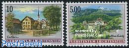Liechtenstein 1996 Definitives, Views 2v, Mint NH, Art - Castles & Fortifications - Ongebruikt