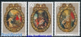 Liechtenstein 2001 Christmas 3v, Mint NH, Religion - Christmas - Art - Paintings - Unused Stamps