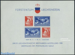 Liechtenstein 1936 Postal Museum S/s, Mint NH, Post - Art - Bridges And Tunnels - Ongebruikt