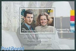Liechtenstein 1993 Alois And Sophie Wedding S/s, Mint NH, History - Kings & Queens (Royalty) - Nuovi