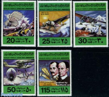 Libya Kingdom 1978 Wright Brothers 5v, Mint NH, Science - Transport - The Arctic & Antarctica - Inventors - Aircraft &.. - Vliegtuigen